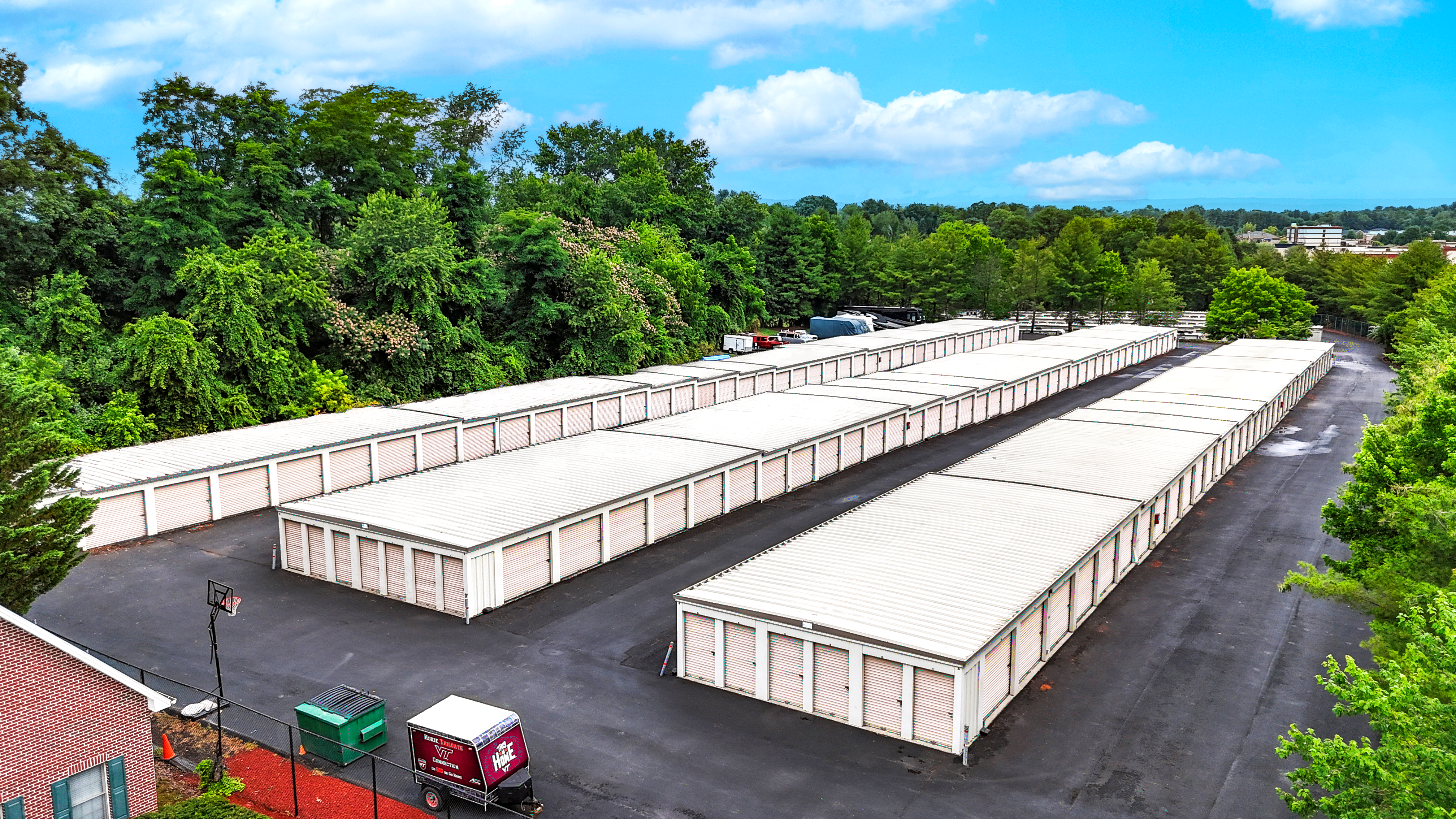 drone view VT Self Storage at 202 S Hill Dr, Blacksburg, VA 24060